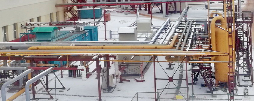 Site of gas treatment system: on the left – BCS-1, on the right – new BCS-2